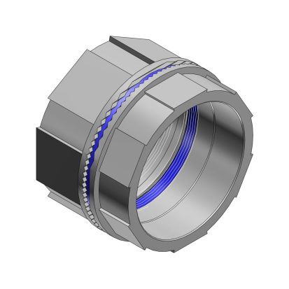 T&B® H100BHD Conduit Bulkhead Fitting With Thermoplastic Insulated Throat, 1 in, For Use With IMC/Rigid Conduits, Zinc